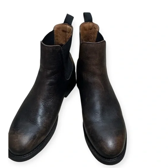 Frye Men's Brown Bowery Leather Boots - Picture 9 of 9